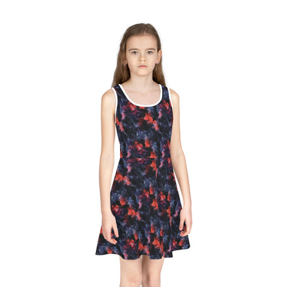Dark Fantasy Watercolor Girls' Sleeveless Sundress