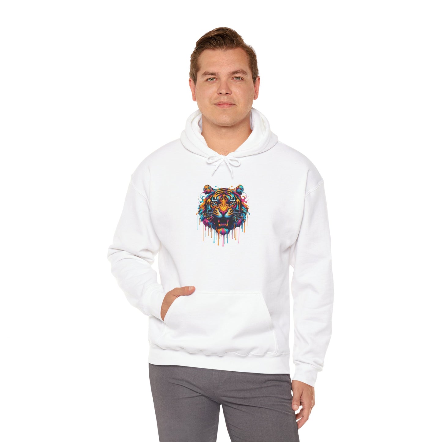 Colorful Tiger Heavy Blend™ Hooded Sweatshirt