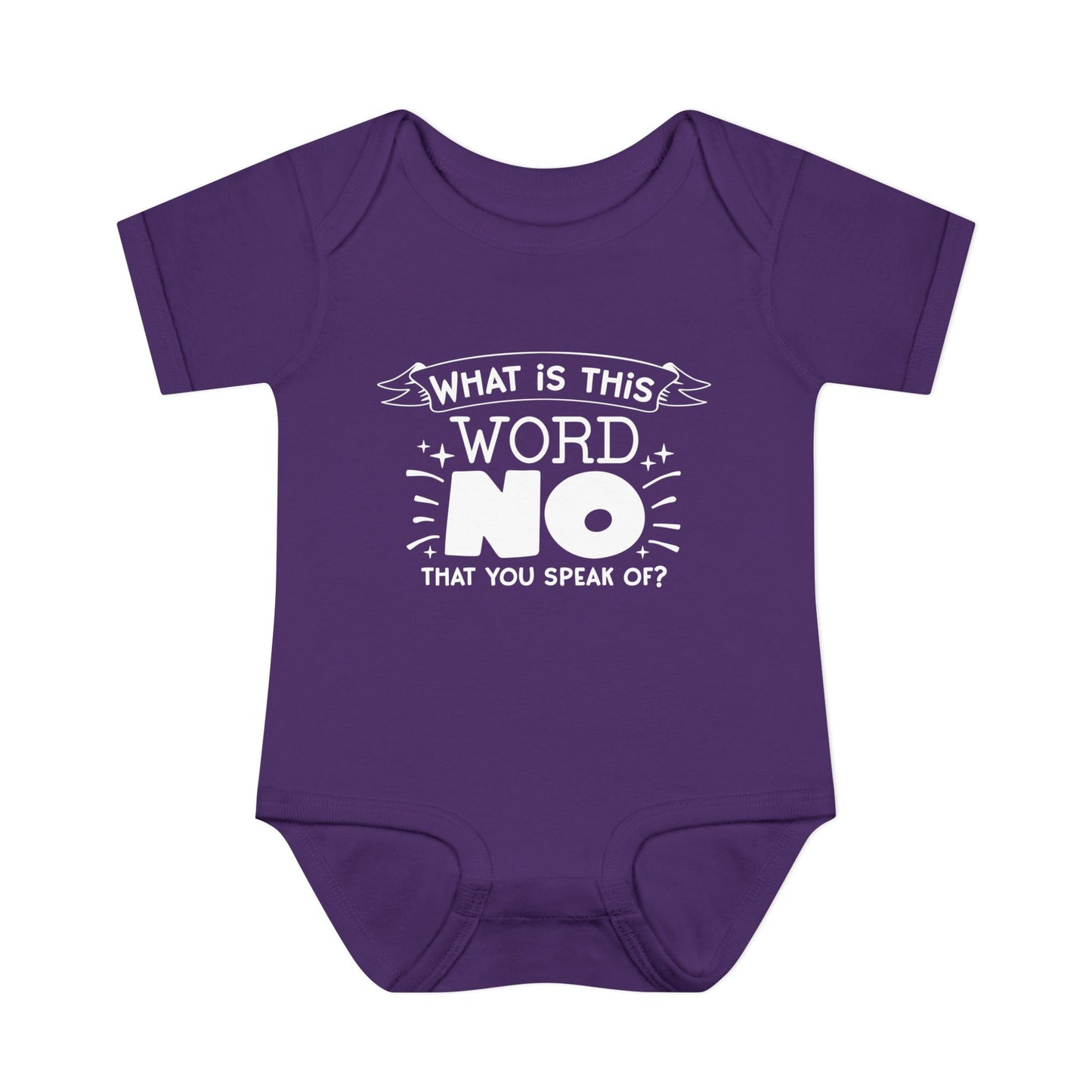 What Is This Word No That You Speak Of? Baby Rib Bodysuit