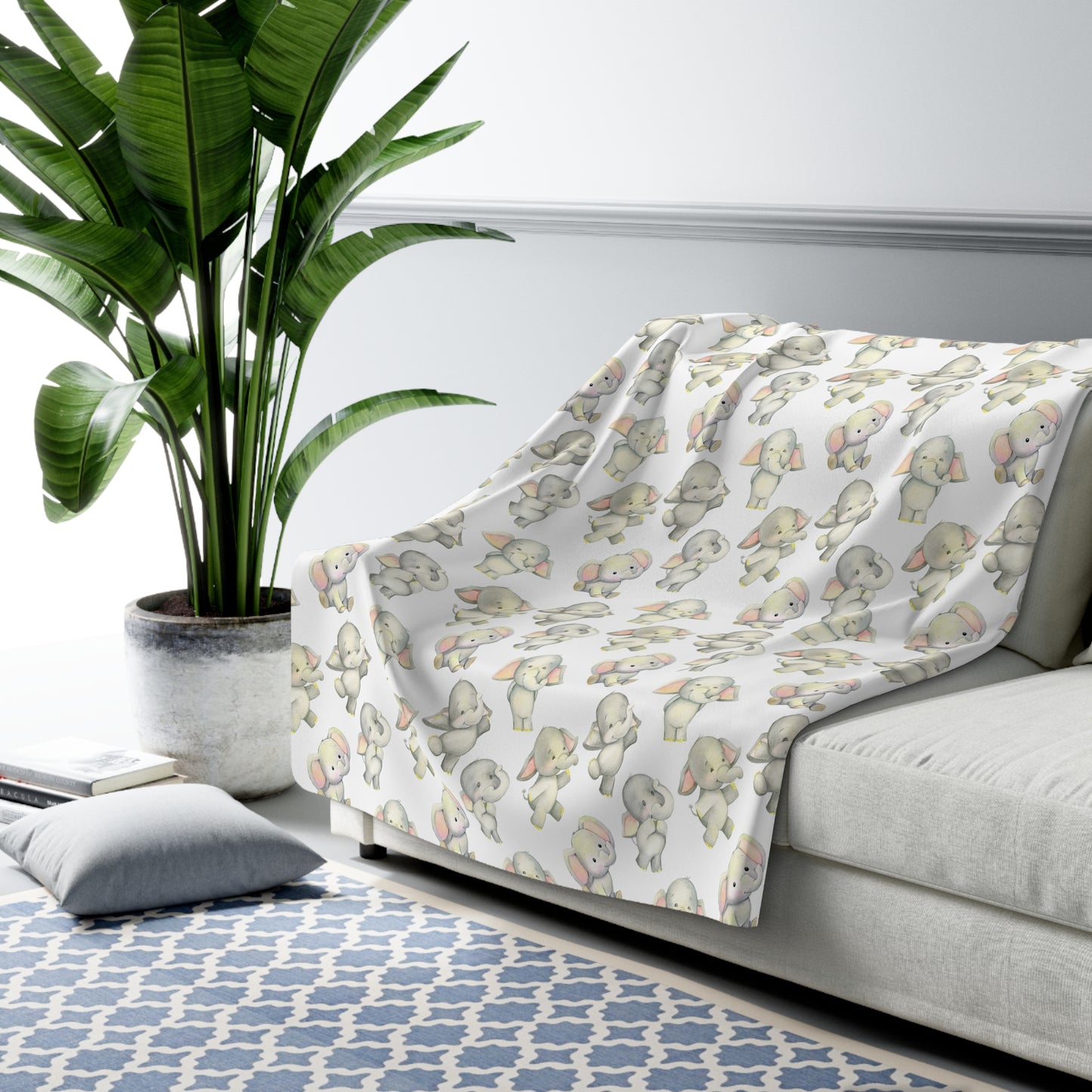 Dancing Elephants Fleece Blanket
