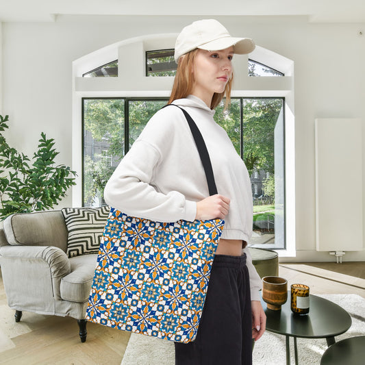 Talavera Sunburst Canvas Tote Bag