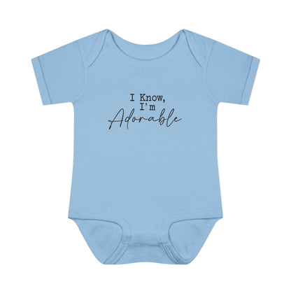 I Know I'm Adorable Infant Onesie