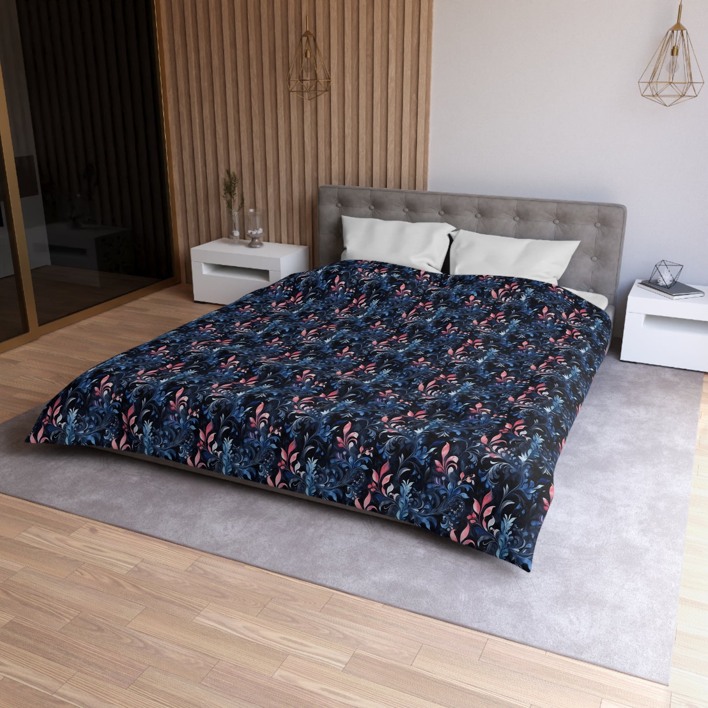 Dusky Floral Whispers Microfiber Duvet Cover