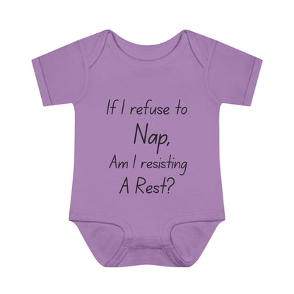 If I Refuse To Nap Am I Resisting A Rest? Infant Baby Rib Bodysuit