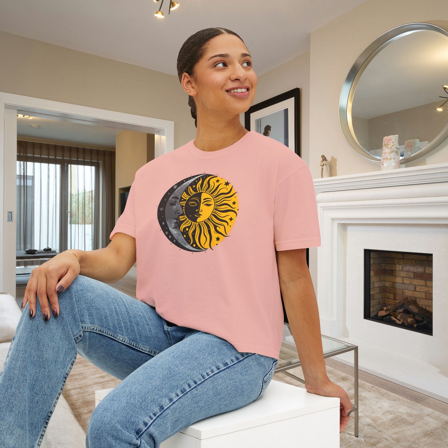 Sun Moon Stars Women's Boxy Tee
