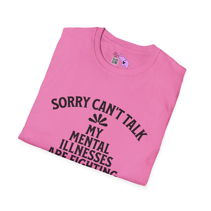 Sorry Can't Talk... Adult T-shirt