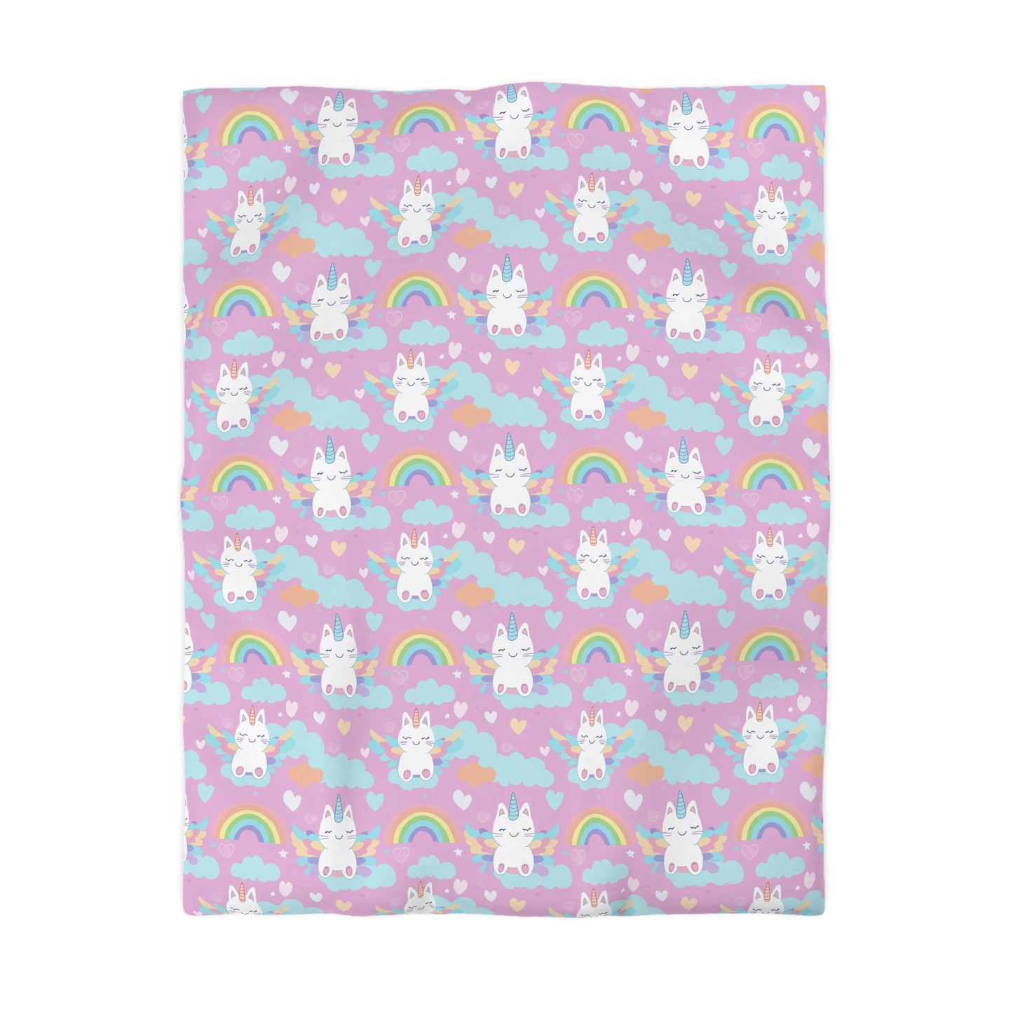 Rainbow Sky Riders Microfiber Duvet Cover