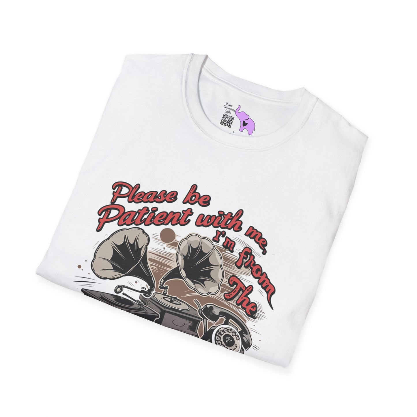 Please Be Patient With Me I'm From The 1900's (Classic Car, gramophone) Adult T-shirt