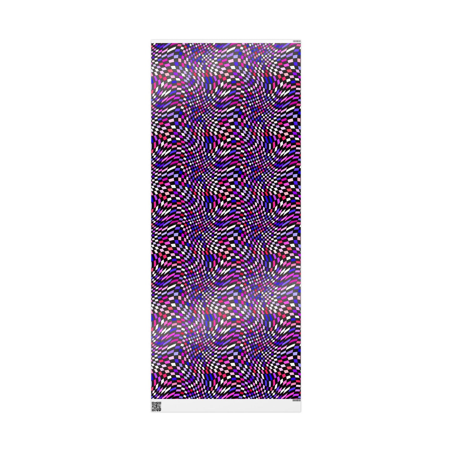 Warped Purple Checkered Wrapping Paper