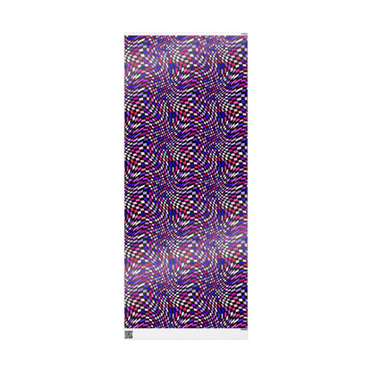 Warped Purple Checkered Wrapping Paper