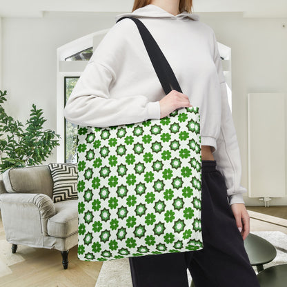 Emerald Star Garden Canvas Tote Bag