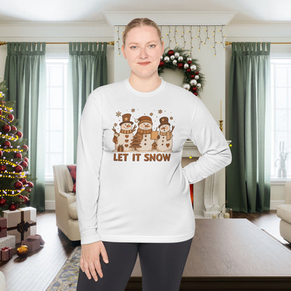 Let It Snow (Snowmen Trio) Adult Long Sleeve Tee