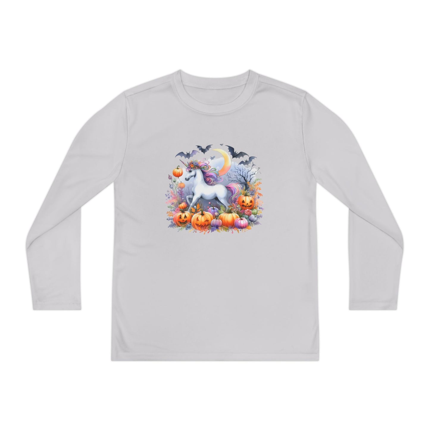Halloween Unicorn Youth Long Sleeve Tee