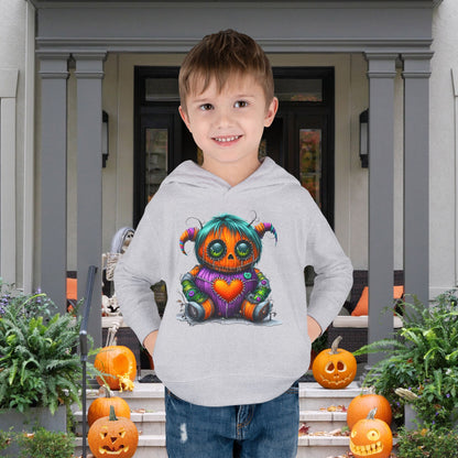Patchwork Pumpkin Heart Toddler Hoodie