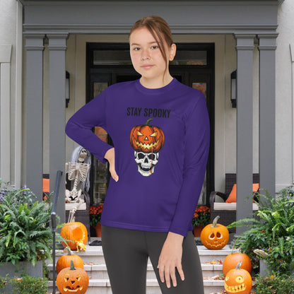 Stay Spooky (Pumpkin/Skull) Youth Long Sleeve Tee