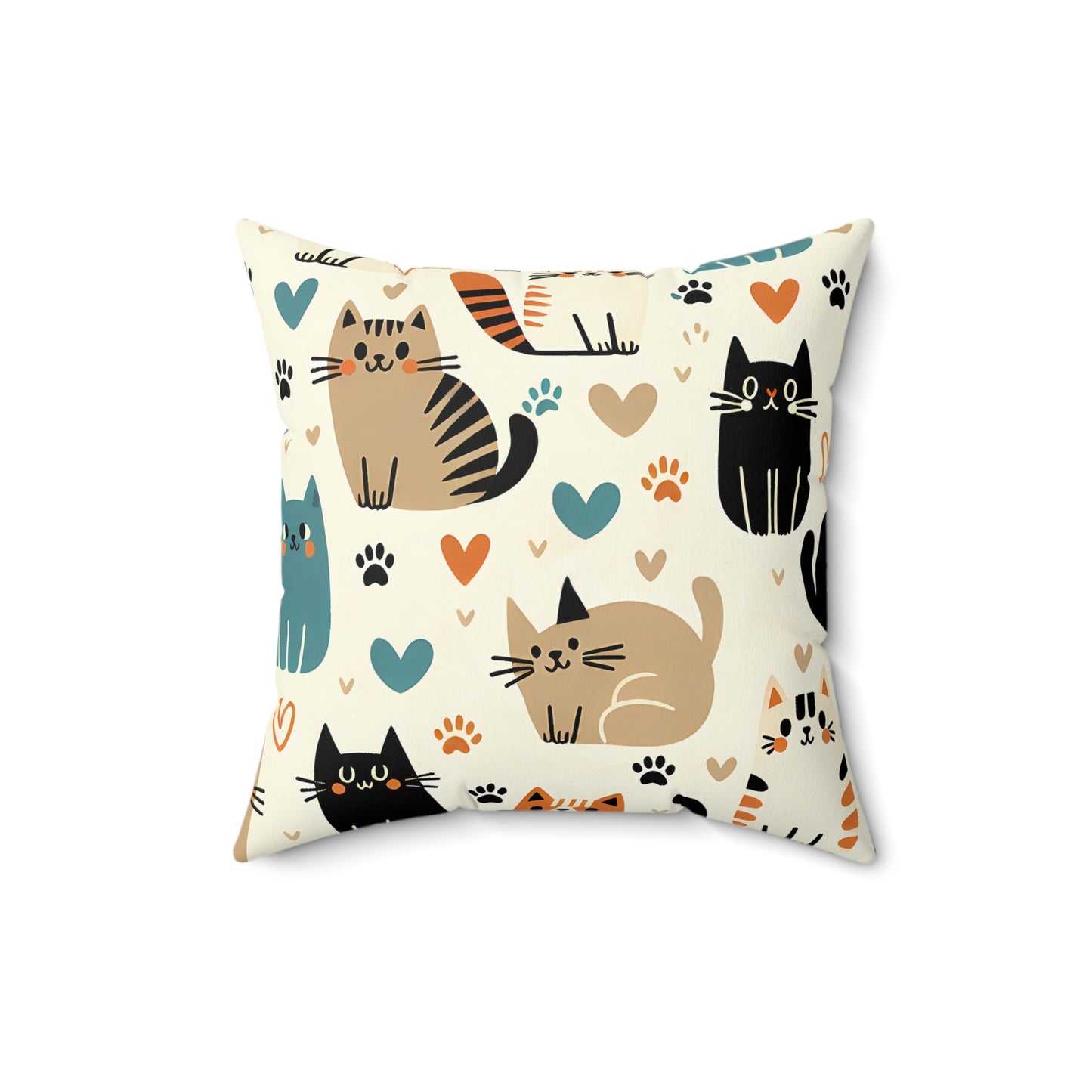 Whiskered Wonders Throw Pillow