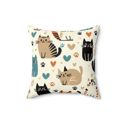 Whiskered Wonders Throw Pillow
