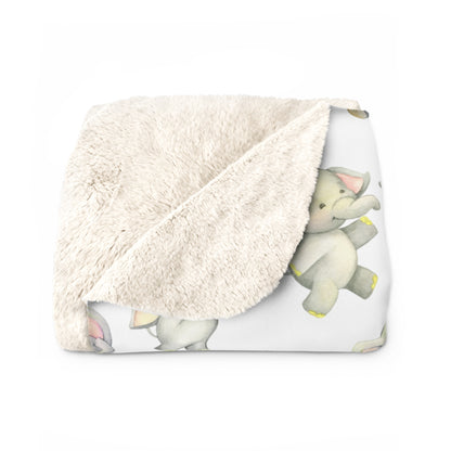 Dancing Elephants Fleece Blanket