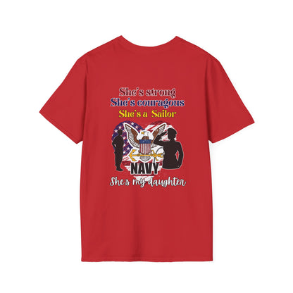 Proud Dad of Sailor US Navy Daughter Adult T-shirt