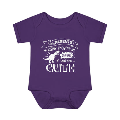 My Parents Think They're In Charge That's So Cute Baby Rib Bodysuit