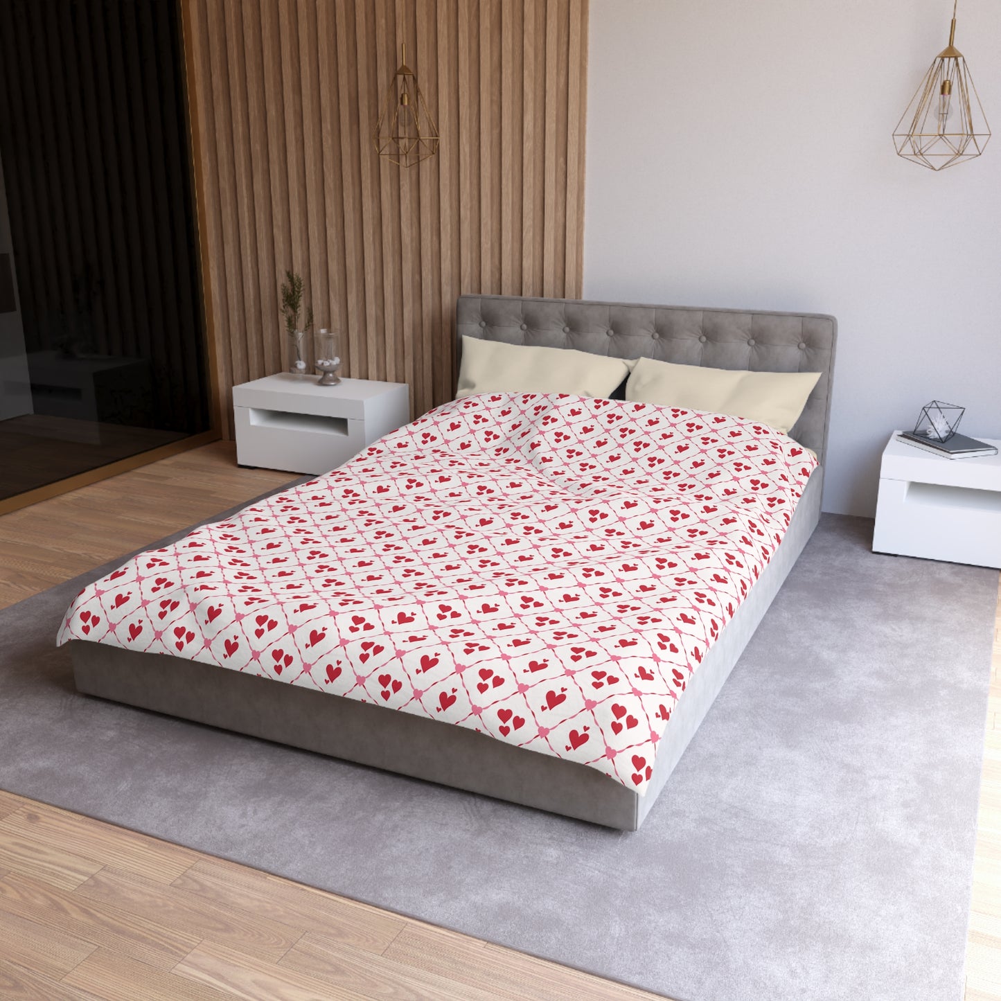 Cupid’s Lattice Microfiber Duvet Cover
