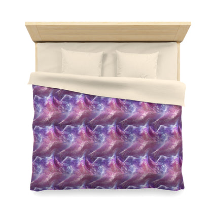 Blush Orchid Sheer & Lace Microfiber Duvet Cover