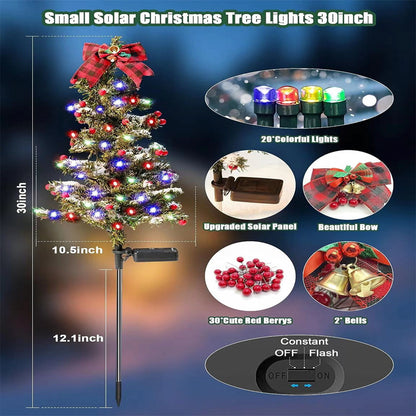 Solar Pre-Lit Waterproof Outdoor Christmas Tree 2 Modes