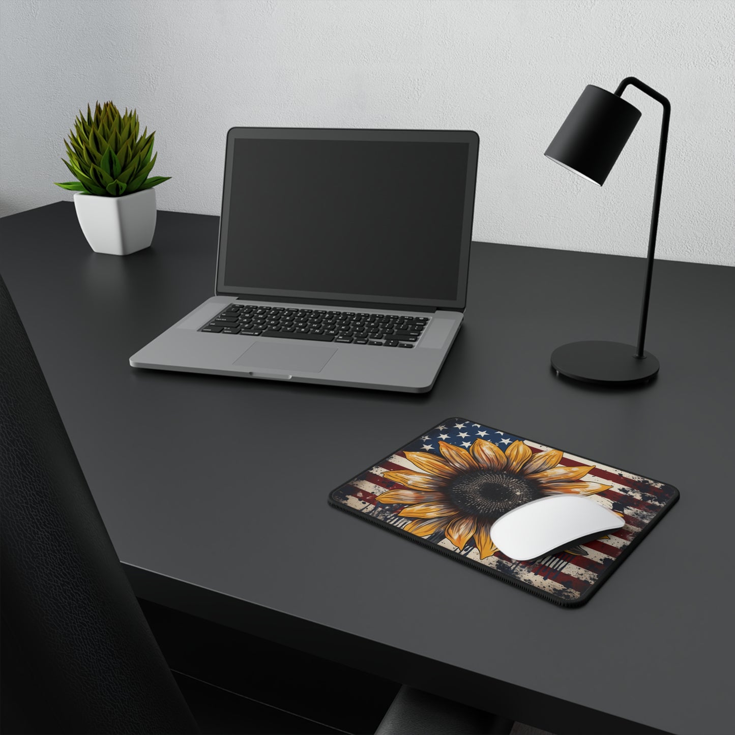 Stars, Stripes, & Sunflowers Non-Slip Gaming Mouse Pad