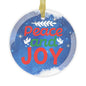 Peace & Joy Glass Ornament