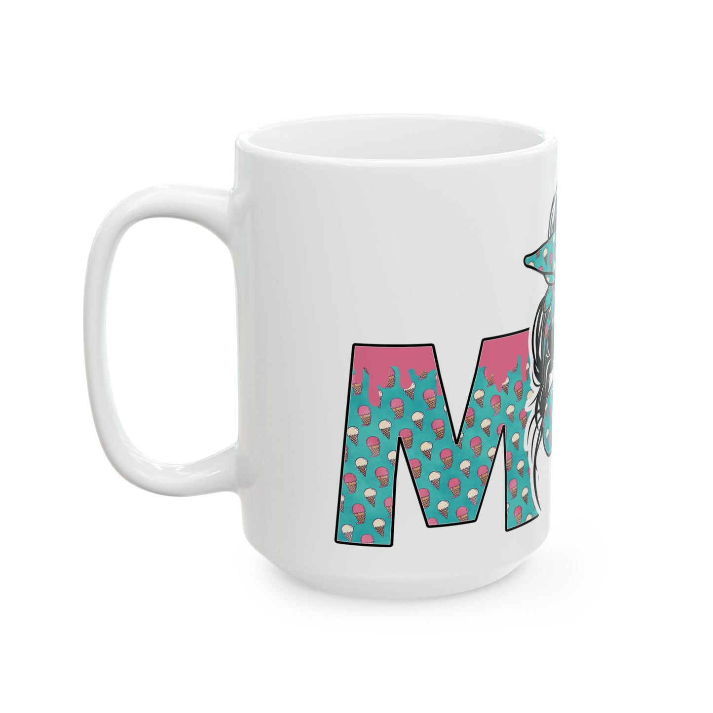 Cool Mom (Teal) Ceramic Mug, (11oz, 15oz)