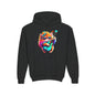 Colorful Guitar Kitten Youth Hoodie