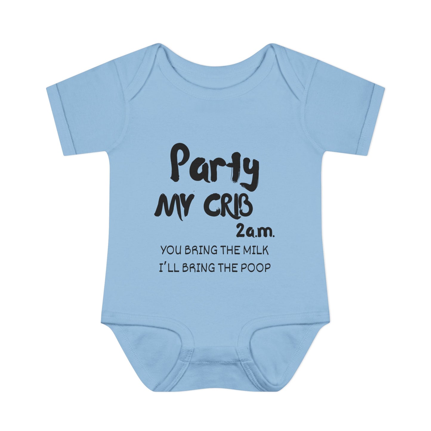 Party My Crib 2AM Infant Baby Rib Bodysuit