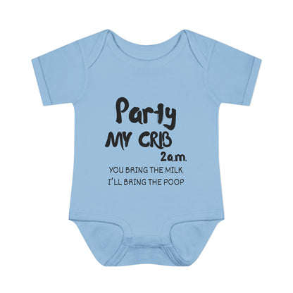 Party My Crib 2AM Infant Baby Rib Bodysuit