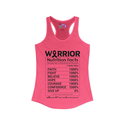 Warrior Nutrition Facts (Cancer) Women's Ideal Racerback Tank