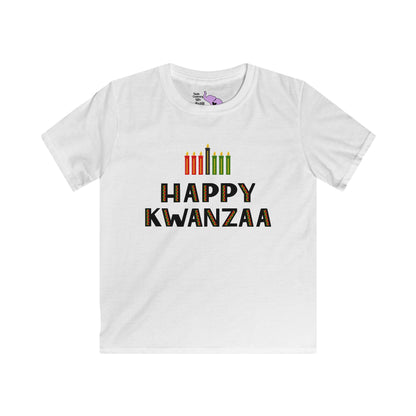 Happy Kwanzaa (Kinara) Youth Softstyle Tee
