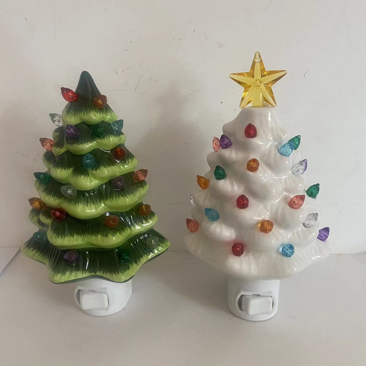 Ceramic Christmas Tree Night Lights