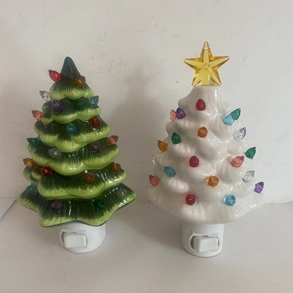 Ceramic Christmas Tree Night Lights
