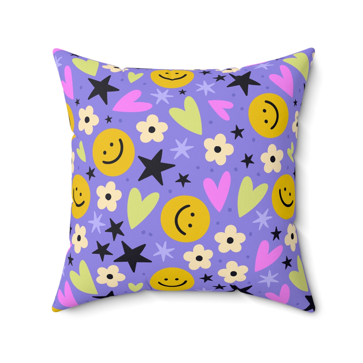 Happy Little Things Throw Pillow