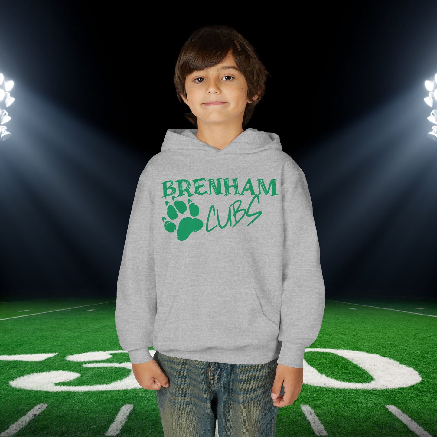 Brenham Cubs w/Claws Youth Heavy Blend Hoodie