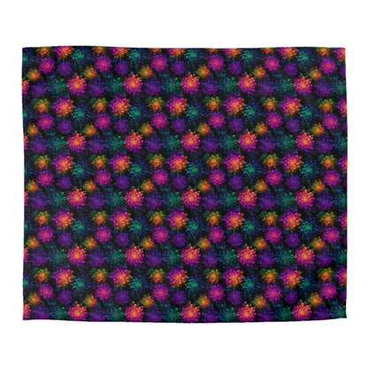 Neon Lotus Blooms Duvet Bedding Set