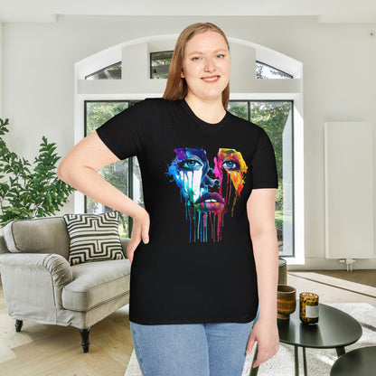 Colorful Face Adult T-shirt