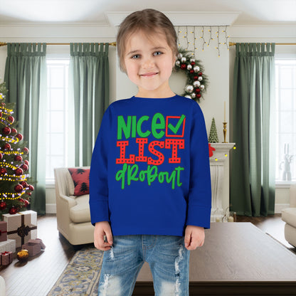 Nice List Dropout Toddler Long Sleeve Tee