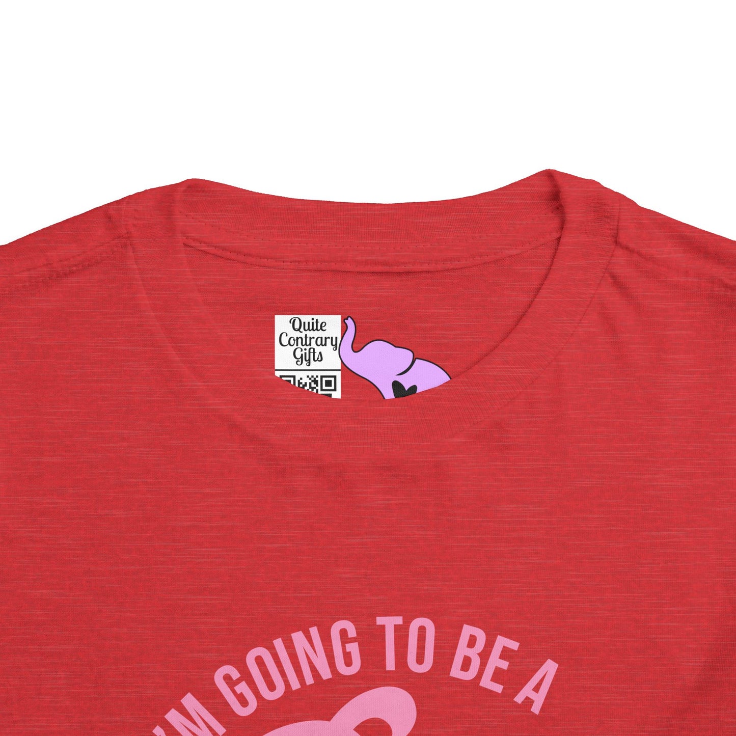I'm Going To Be A Big Sister (Pink Script) Toddler Tee