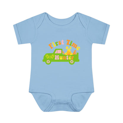 First Time Hunter (Easter) Infant Baby Rib Bodysuit