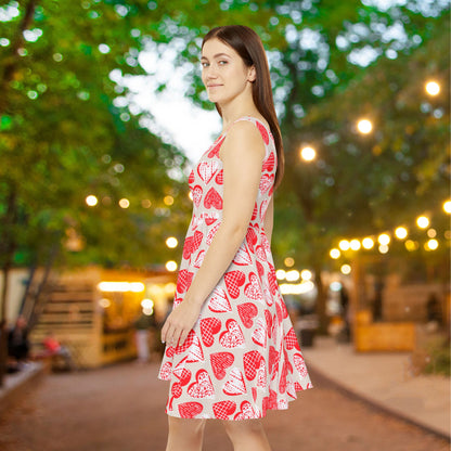 Doodle Hearts Women's Skater Dress