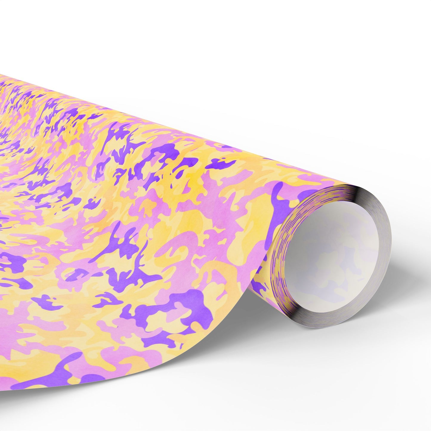 Peach Sorbet Camo Wrapping Paper