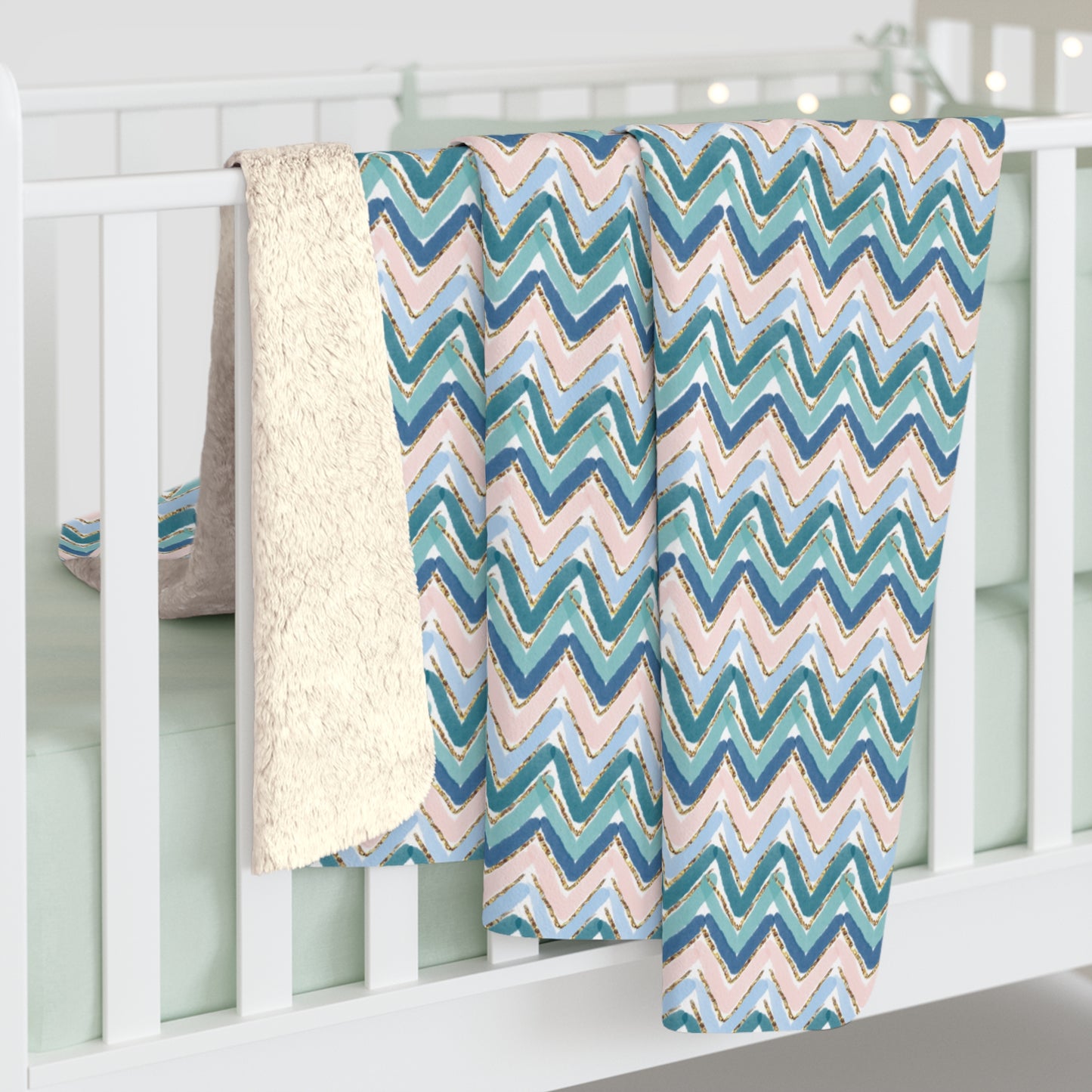 Serene Chevron Fleece Blanket