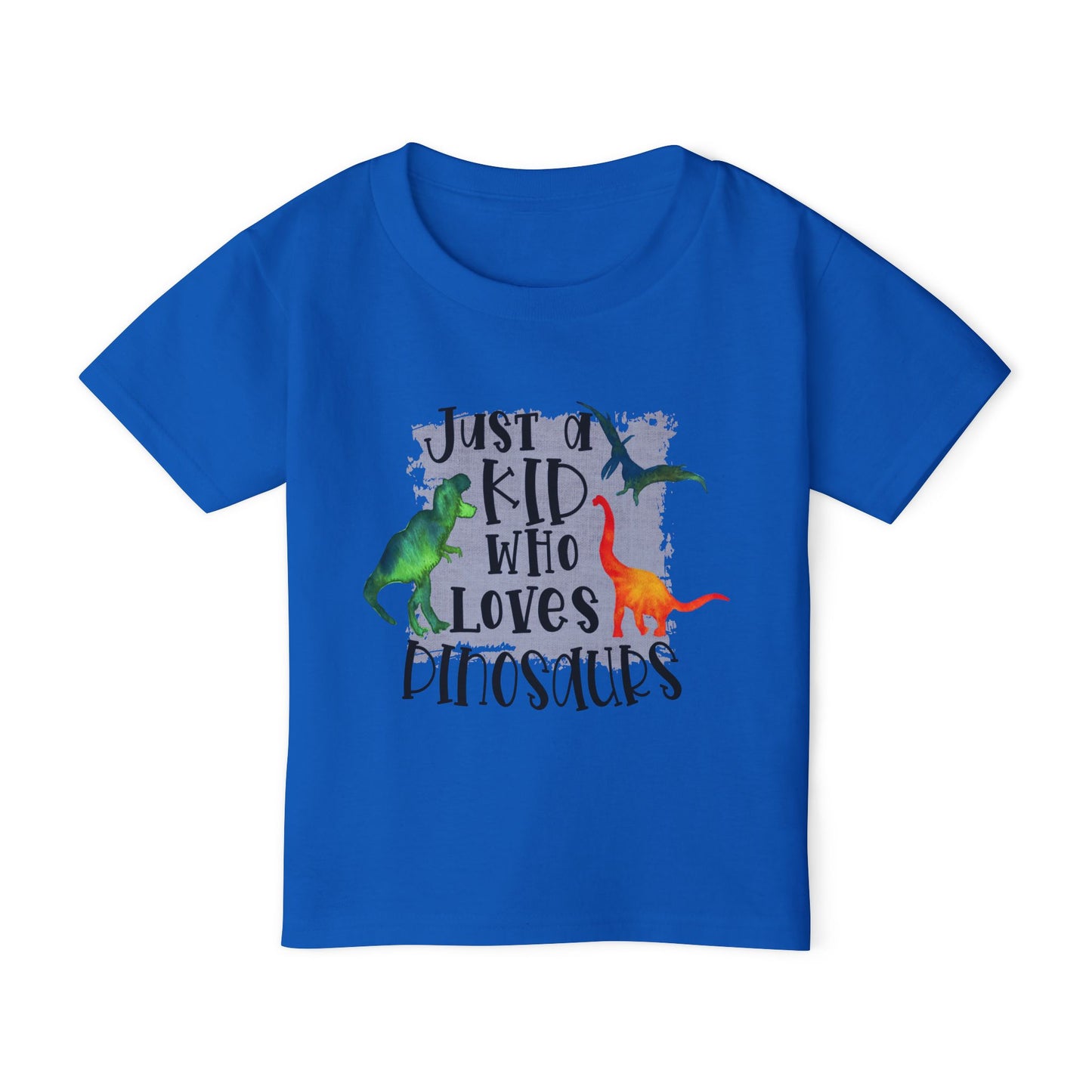 Just A Kid Who Loves Dinosaurs Heavy Cotton™ Toddler T-shirt