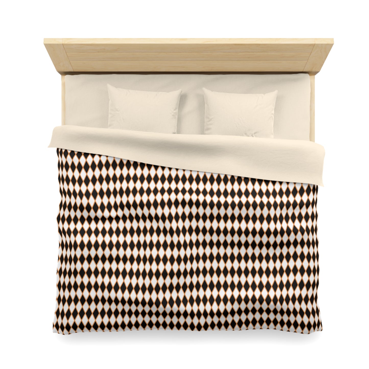 Midnight Ember Harlequin Microfiber Duvet Cover