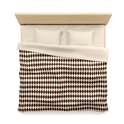 Midnight Ember Harlequin Microfiber Duvet Cover